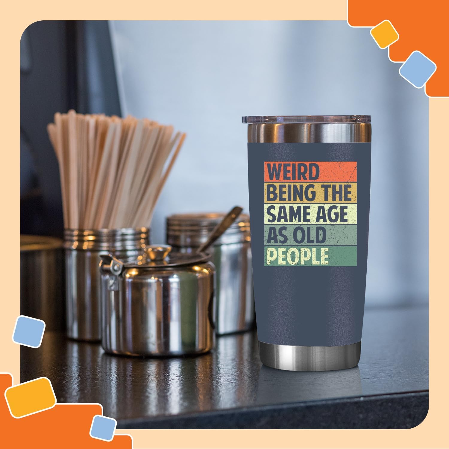 NewEleven 70th Birthday Gifts For Men Women - 70th Birthday Decorations - Gifts For Men Women Turning 70-70 Year Old Gifts For Man, Woman - 20 Oz Tumbler - Image 4