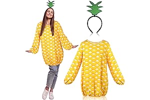 2 Piece Halloween Pineapple Costume for Adult Women