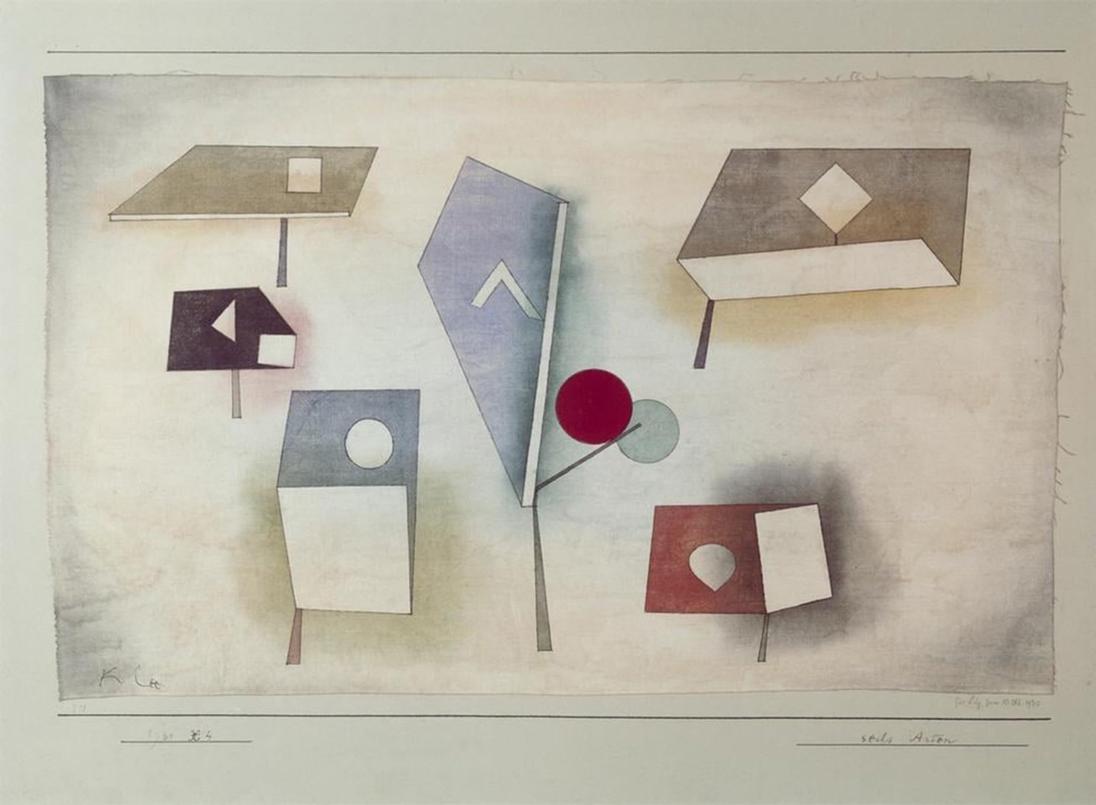 ARTXLXXBN Famous Art Print Poster Vintage Wall Art Six Types by Paul Klee Canvas Art Poster for Home Decor 60x90cm