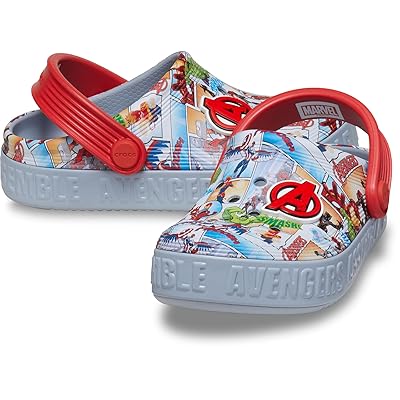 Crocs Kids Avengers Court Clogs (Toddler) Kids Shoes Blue Grey
