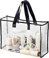 Vista 1 de Treasurecove Bolsa de playa transparente para mujer con bolsa desmontable para teléfono, plegable, impermeable, bolsa transparente para playa