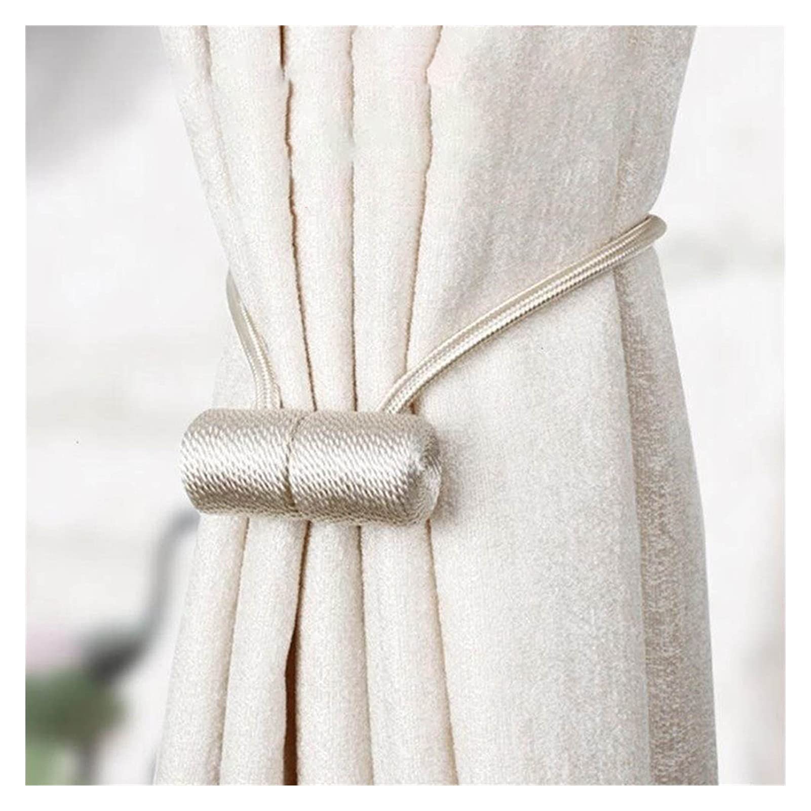 Sangles de Rideaux Rideau Boucle Magnétique Bricolage Rideaux Sangle Aimant Cylindrique Crochet Attache Corde Installation Gratuite Boucle Simple Rideau Décoration
