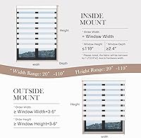 Vista 8 de Persianas motorizadas cebra, persianas opacas automáticas del 85 % para ventanas de interior, funcionan con HomeKit, Alexa, Google Home, persianas