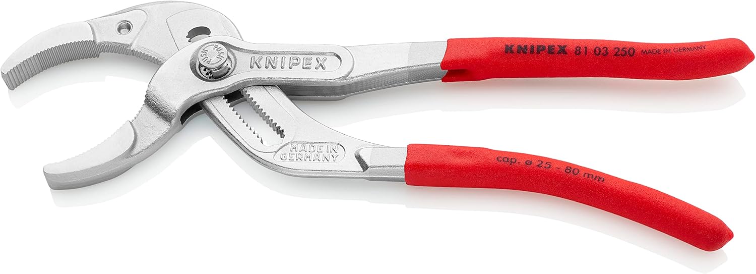 Knipex 81 03 250 SB Siphon- and Connector Pliers 9,84" chrome plated in blister packaging