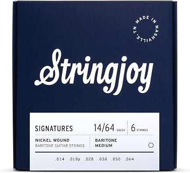 Stringjoy 14-64 Baritone Balanced Medium Signatures Electric Guitar Strings