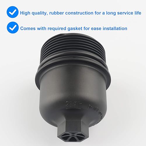 Miniatura 3 de Tapa de carcasa del filtro de aceite, repuesto 68191350AA, 917-190 compatible con Chrysler Dodge Jeep Ram - 200, 300, Challenger, Charger, Durango,