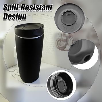 Replacement Lid for Owala SmoothSip Slider 20oz & 12oz, Top Cover Compatible with Owala 24oz Coffee Tumbler, Coffee Travel Mugs Leakproof Accessories, BPA-Free (Black)