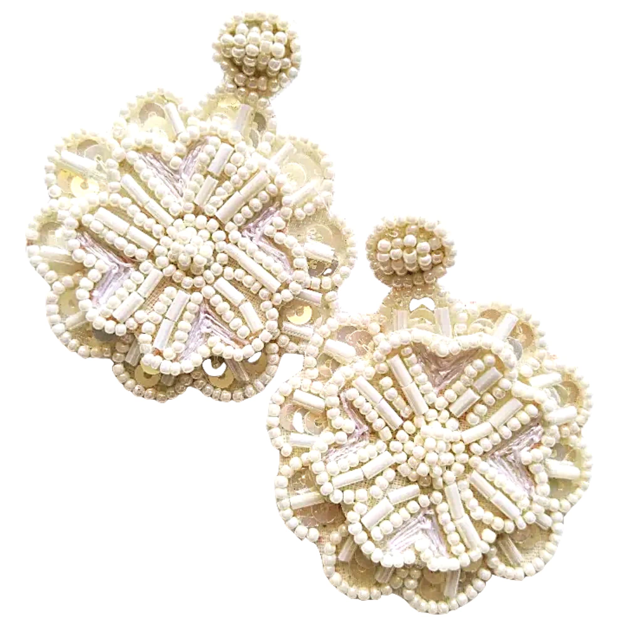 TipsyCloset (your companion in every impulse decision) Tipsy Closet White Flower Handmade Beaded Statement Lightweight Boho Earrings Women Beads Fabric Drops & Danglers (B0BVZYGQKT) Amazon Price History, Amazon Price Tracker