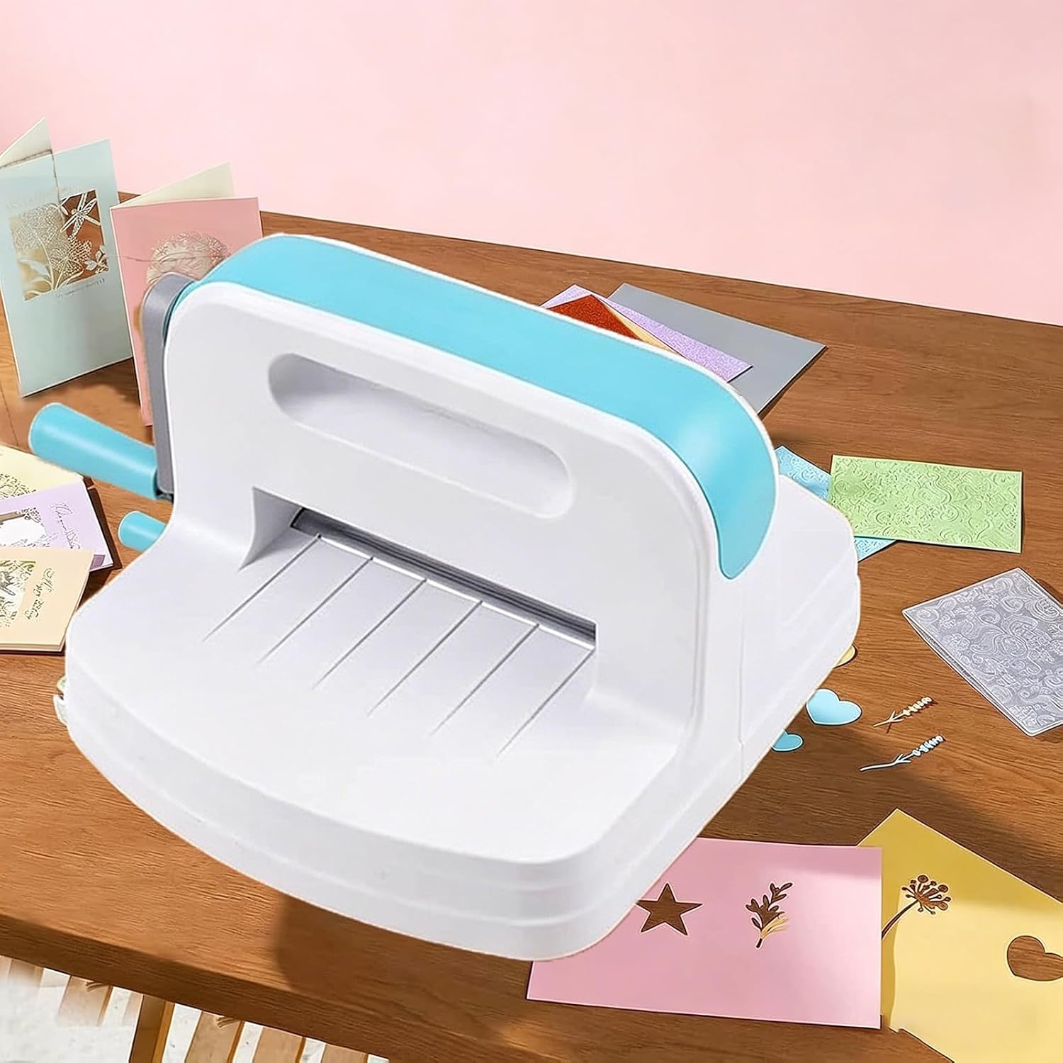 A5 Manual Die Cutting Embossing Machine, Bladeless Safe Craft Die Cutter, Portable Handheld Paper Cutting Tool for Card Making & DIY Crafts