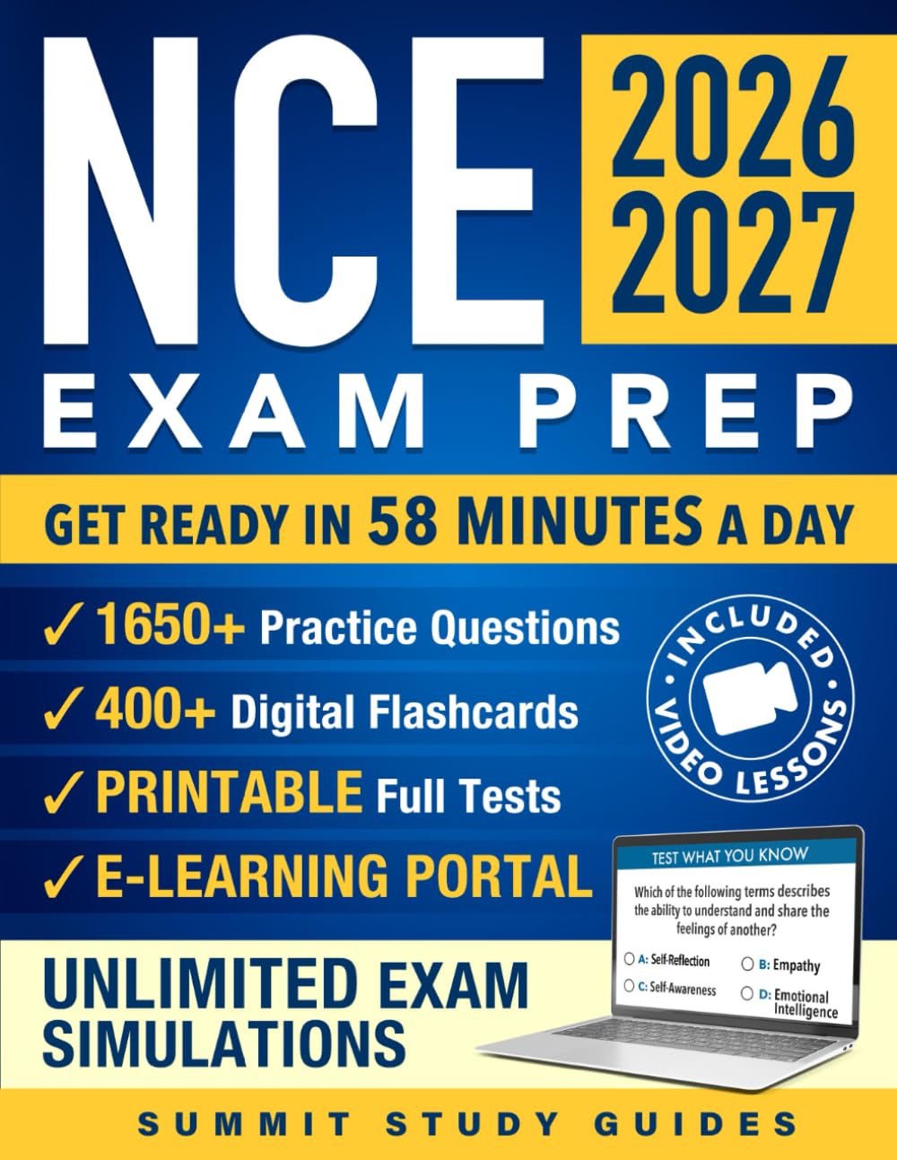NCE Exam Prep: The META-Cognitive Method to Master the Exam in Just 58 Minutes a Day with a 4-Step, Neuroscience-Based System That Turns Overwhelm into Structured Confidence.