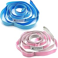 Vista 7 de Correa de estiramiento con bucles para yoga, correa de estiramiento para terapia física, correa de ejercicio no elástica para pilates, danza