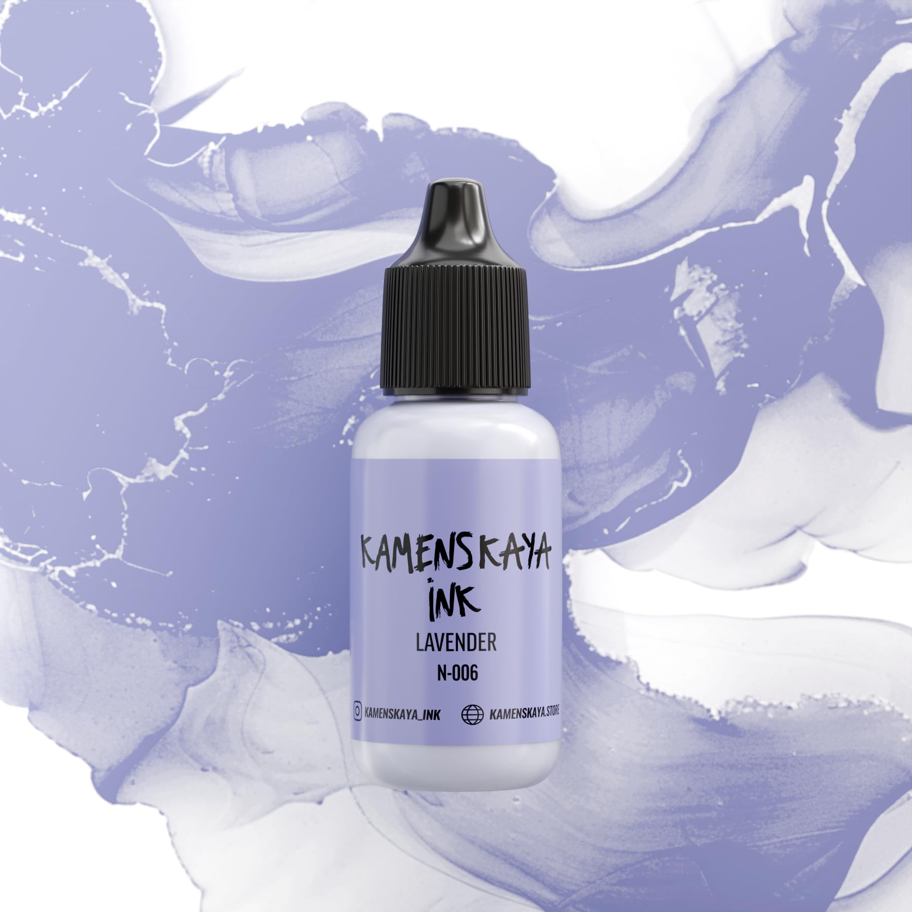 KAMENSKAYA Alcohol Inks, Pastel line: Pastel Alcohol Ink N-006 'Lavender', 0.51 fl oz (15 ml)