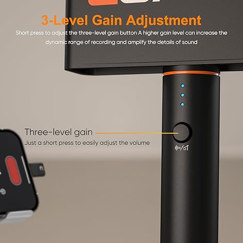 Miniatura 6 de COMICA Revo S Micrófono de mano inalámbrico, micrófono profesional de entrevista de mano para iPhone16 15, teléfonos Android, computadoras