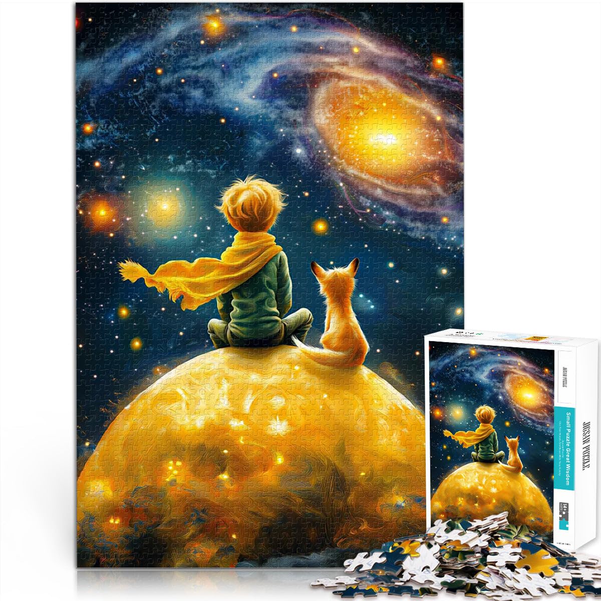 Rompecabezas de 2000 Piezas para Adolescentes El Principito y el Zorro Juego desafiante con Piezas de Formas aleatorias Que se entrelazan Completamente 70x100cm