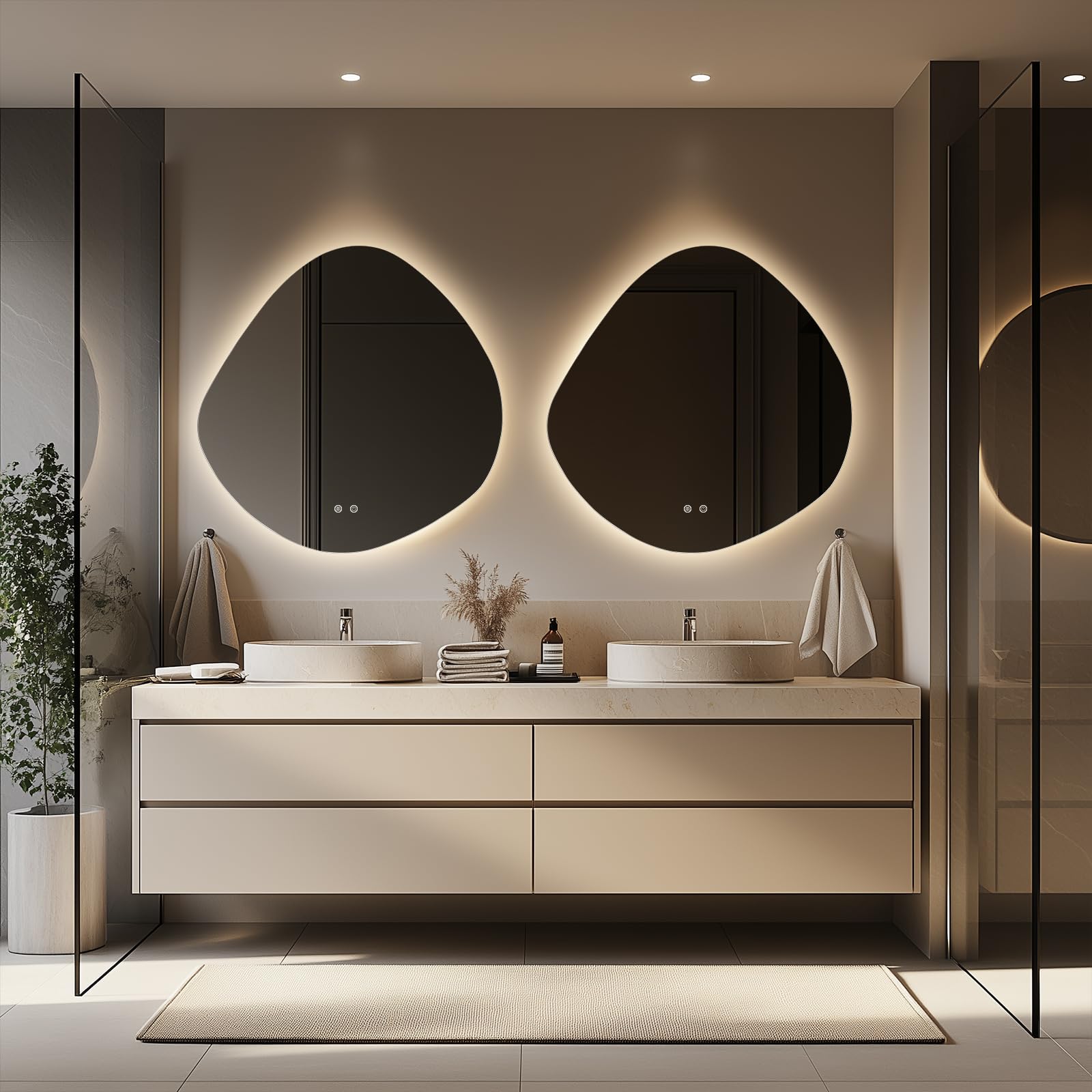 Amazon.com - WallBeyond LED Bathroom Mirror with Lights, 30 x 30