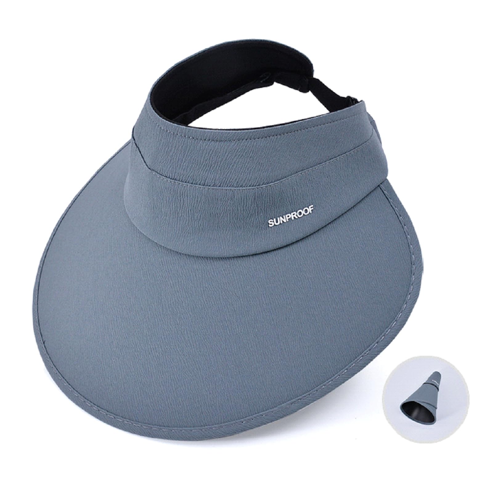 Chasenew Sombreros con visera para mujer, de ala grande, protección UV, para verano, safari, deportes, UPF 50+, plegable