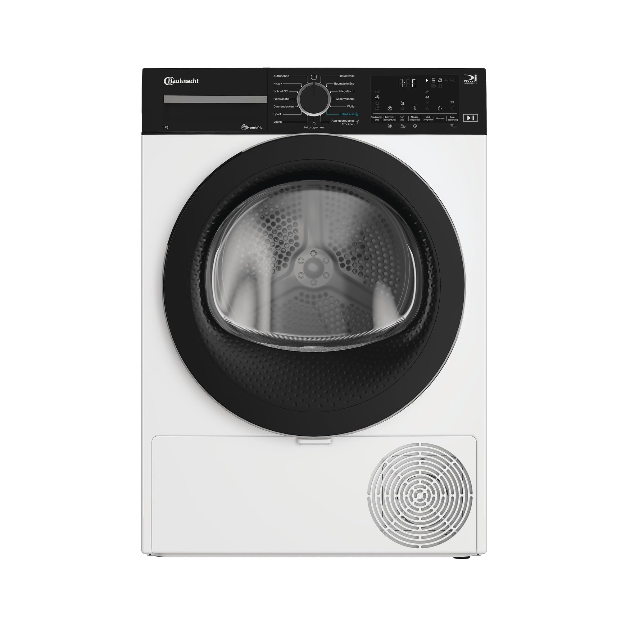 Bauknecht - TKL 85C WBS Wärmepumpentrockner - 8 kg - Energieeffizienzklasse C - HomeWhiz App - Precision Dry, Adaptive Dry, Inverter Motor - Energiesparende Wärmepumpentechnologie - 84,6x59,8x60,7cm