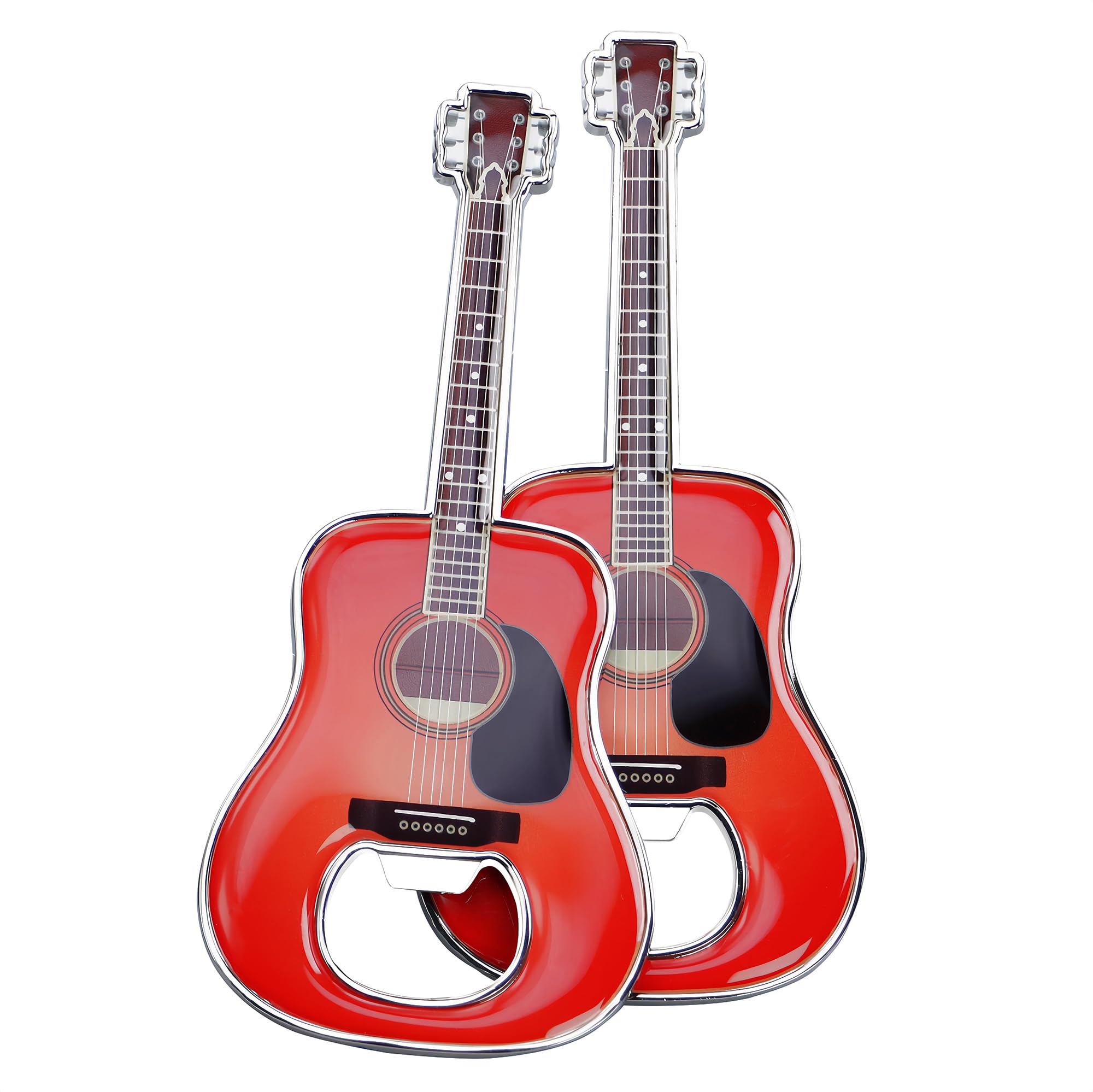 LanHong 2 Piece/Set Guitar Bottle Opener Beer Guitar Shaped Bottle Opener Guitar Gift for Drinkers Music Guitar Lover(Red3)
