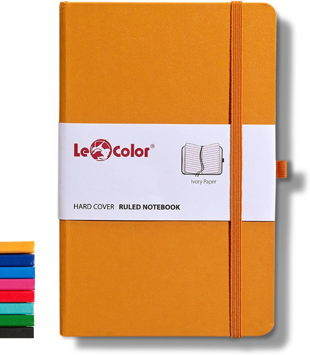 LE COLOR Undated Classic Notebook Rec Note 13x21 Striped Orange
