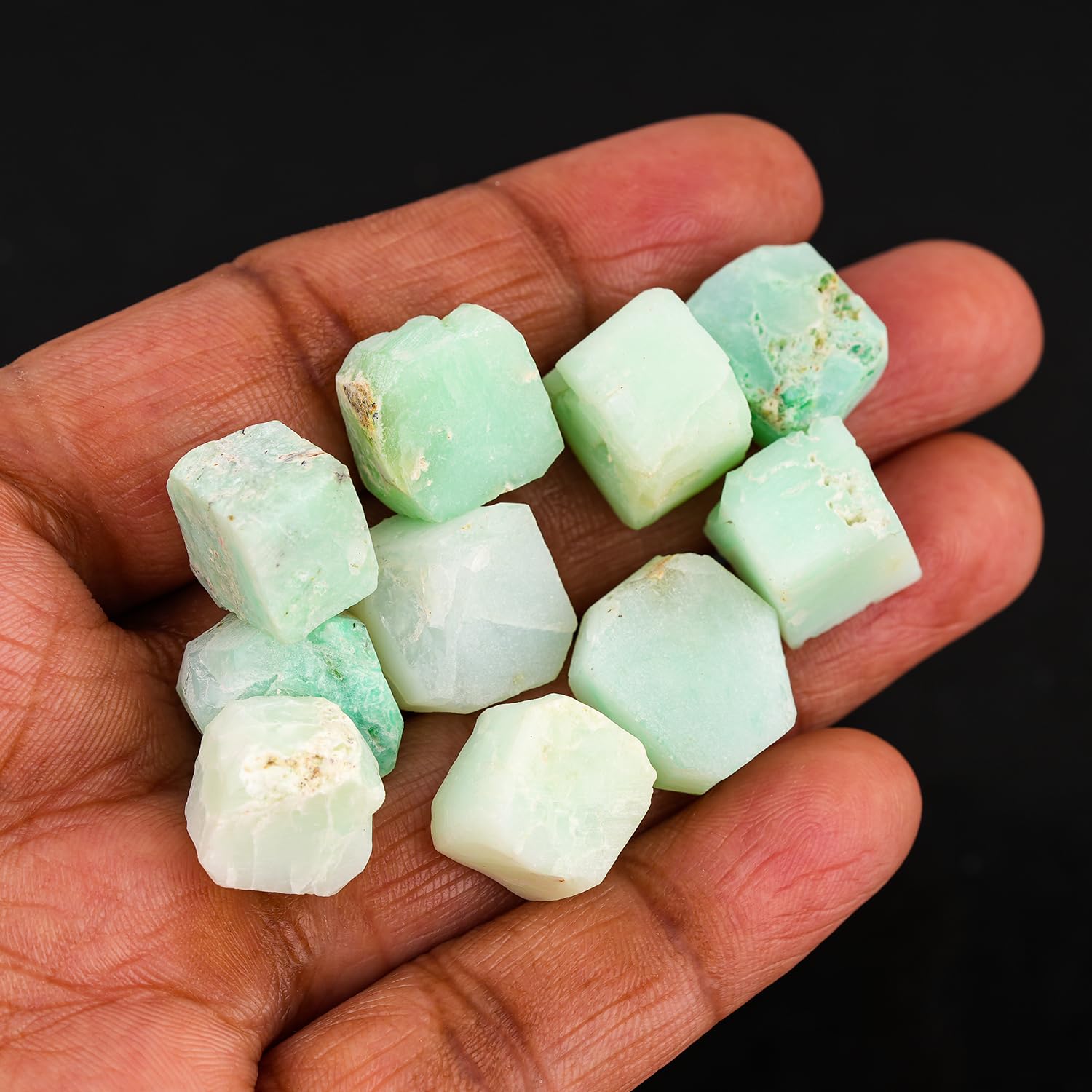 ColouredRocks 100 carats Peruvian Opal Crystals, Raw Stones, Rough Gemstones, Jewelry Making Supply, Cabbing, Polishing, Cutting, DIY, Crafts (10pcs) (10-15mm) - Image 4