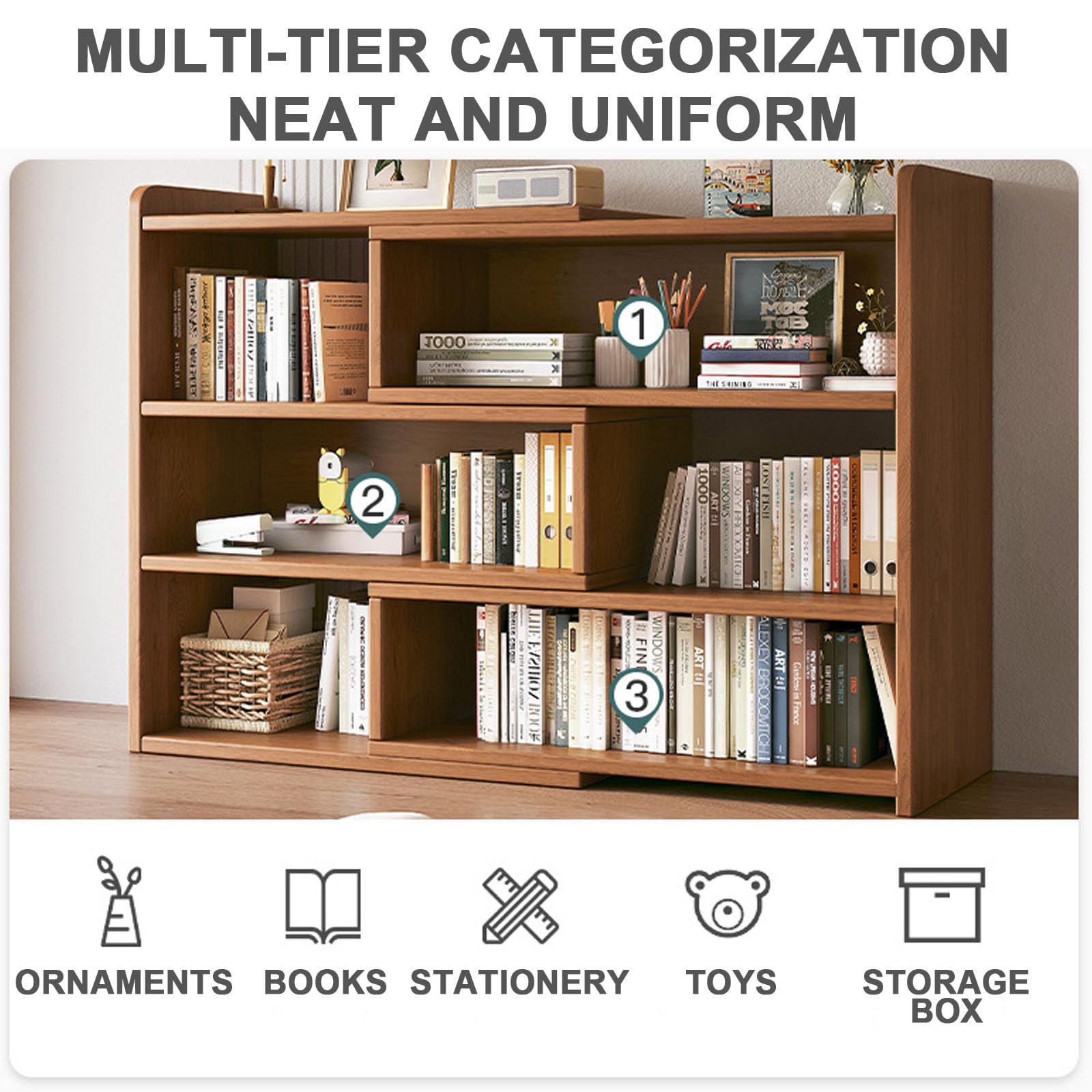 Estantería Extensible para Escritorio, Organizador de Escritorio, rotación de 90 Grados, Ideal para Esquinas, estantería de sobremesa, decoración de aparador pequeño para Oficina.