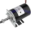 CHANCS 12V 3500RPM Permanent Magnet DC Motor 30W CWCCW Reversible Electric Gear Motor DC Adjustable-Speed Motor with Mounting Bracke Fixed Seat Holder