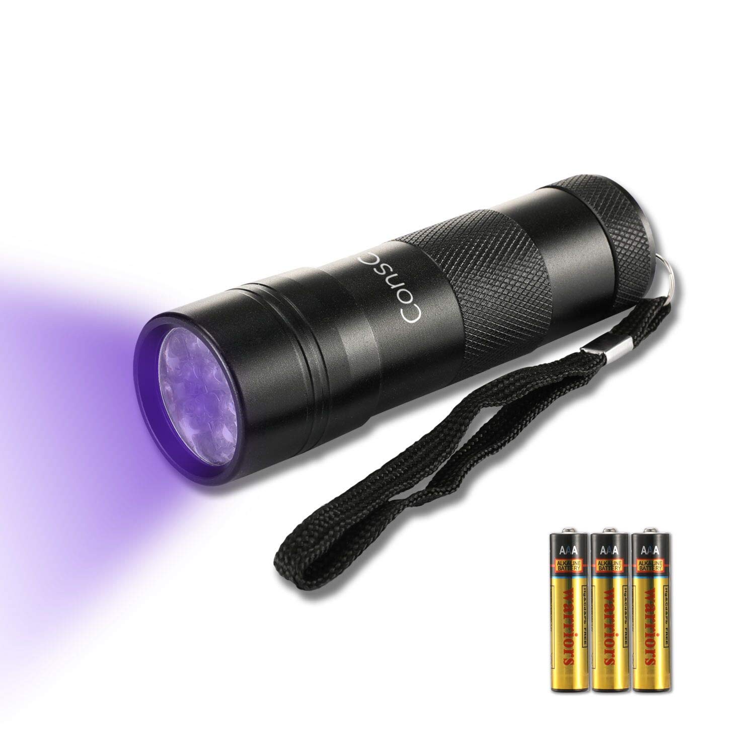 Consciot UV Flashlight 12 LED Black Light 395nm Ultra Violet Blacklight