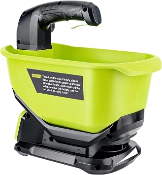 Salt Spreader for Ryobi 18V Battery, Handheld Power Spreader for Seeds, Fertilizer, Year-Round Coverage for Grass Seeds, Rock Salt, and ice melt Seasons. Tool only