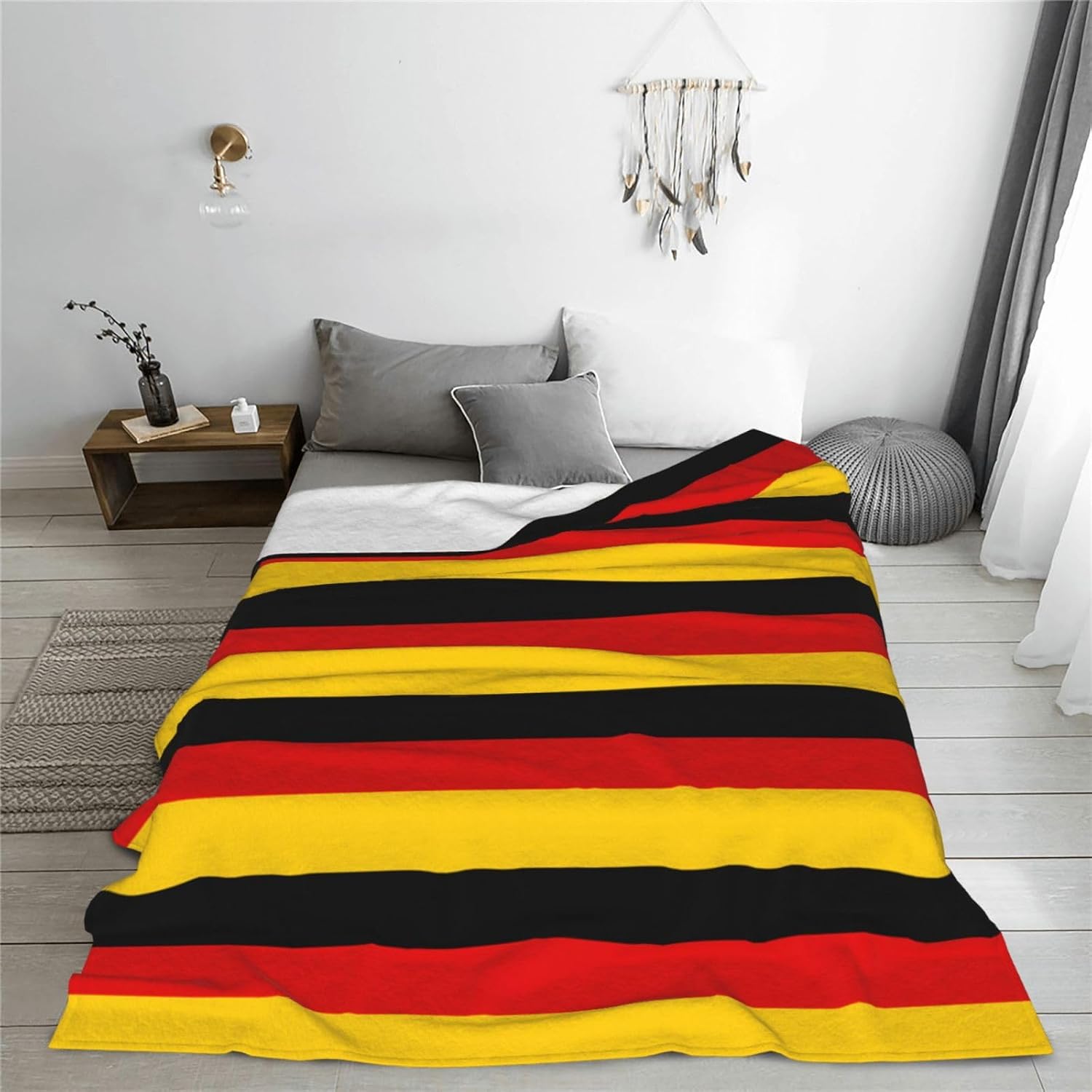 German Flag Decorative Gift Blanket, Sofa Bed Living Room Camping Travel Blanket (50 * 40 inches), Flannel Children's Blanket,