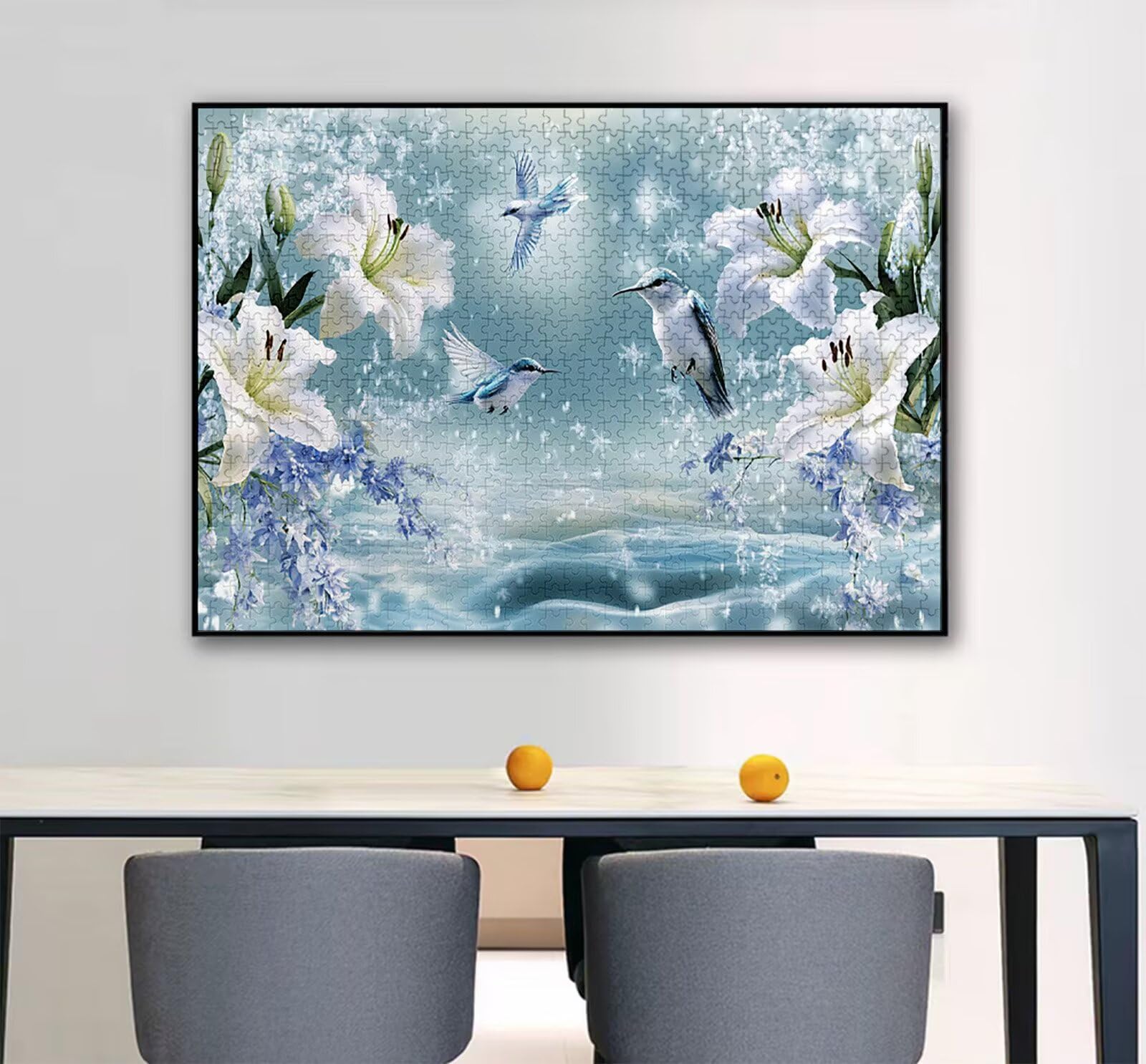 Ptak Puzzle 1000 sztuk dla dorosłych, Puzzle Kwiat Wzór Projekt, Jigsaw Dorosłych, 5D DIY Rzemiosło Rodzina Zajęcia z Pakowaniem Pudełka, Dekoracja ścienna do domu, Prezent Kobiety, 75x50cm, Model466