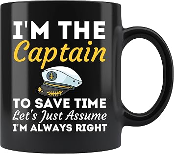 Captain Black 11Oz Mug Cup - Captain Of The Boat - T Shirt T-Shirt Coffee Mugs Cups