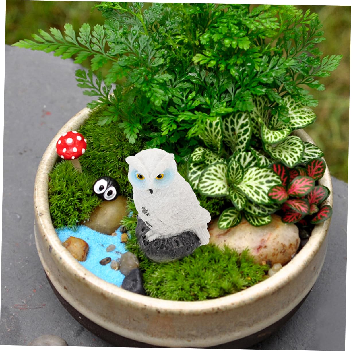 Amazon.co.jp: ORFOFE 4個フクロウの像 樹脂製 フクロウの飾り