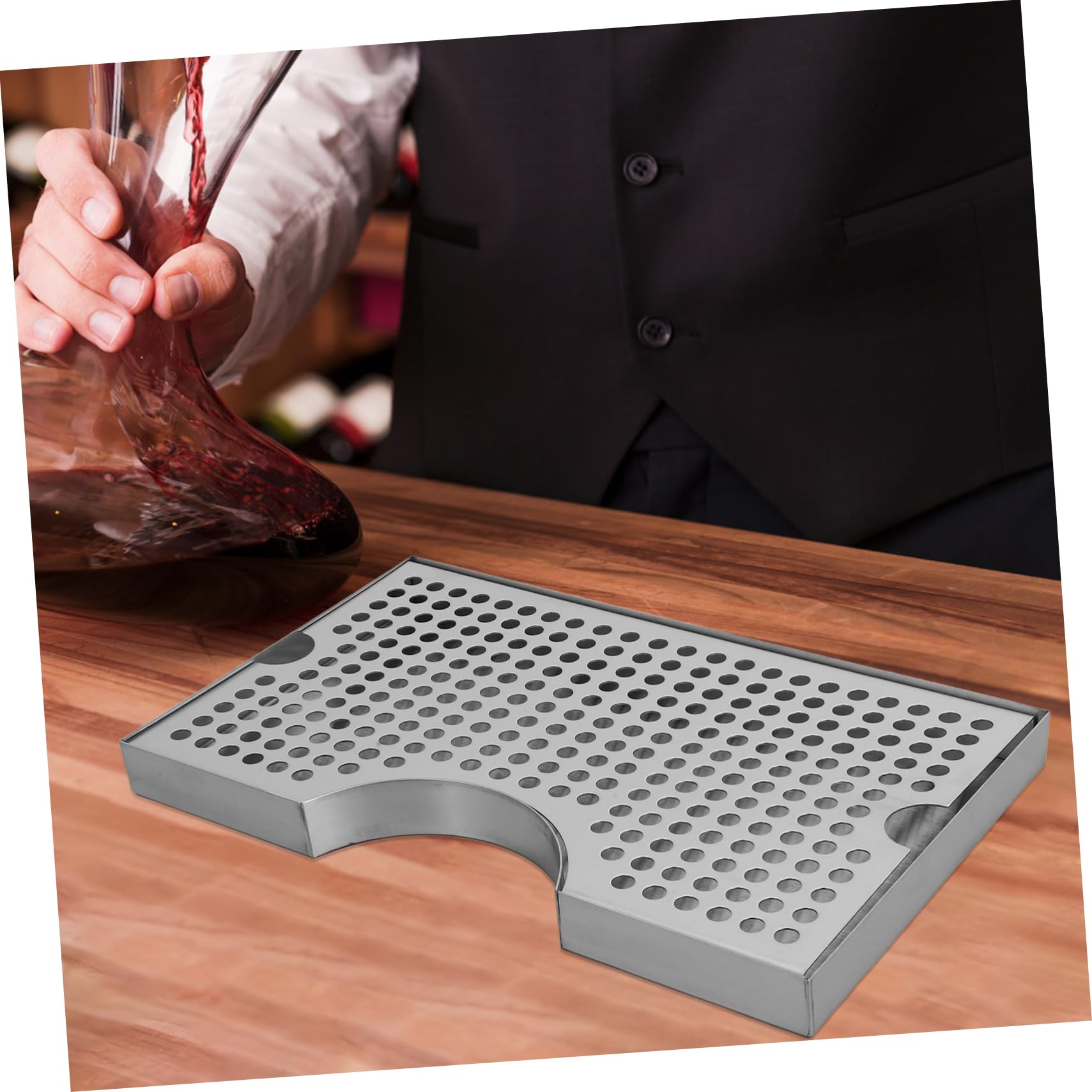 ULTECHNOVO Bandeja De Goteo Para Máquina De Cerveza Recogegotas De Acero Inoxidable Bandeja Para Dispensador De Cerveza Para Refrigerador De Barriles