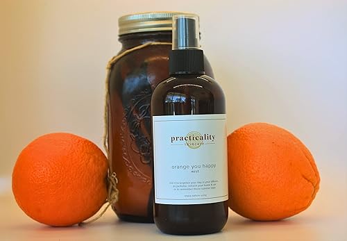 Orange You Happy | Mezcla de aceites esenciales | Aerosol refrescante | Aromas de vainilla y naranja dulce | 8.0 onzas líquidas | 1 unidad