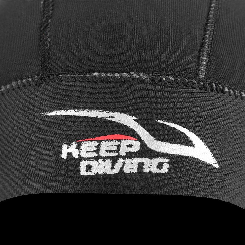 Diving, 3MM Neoprene Protective Diving Hood Wetsuit Hat Surf Divers Hat Snorkeling Hood for Diving Snorkeling Surfing (M-Black)