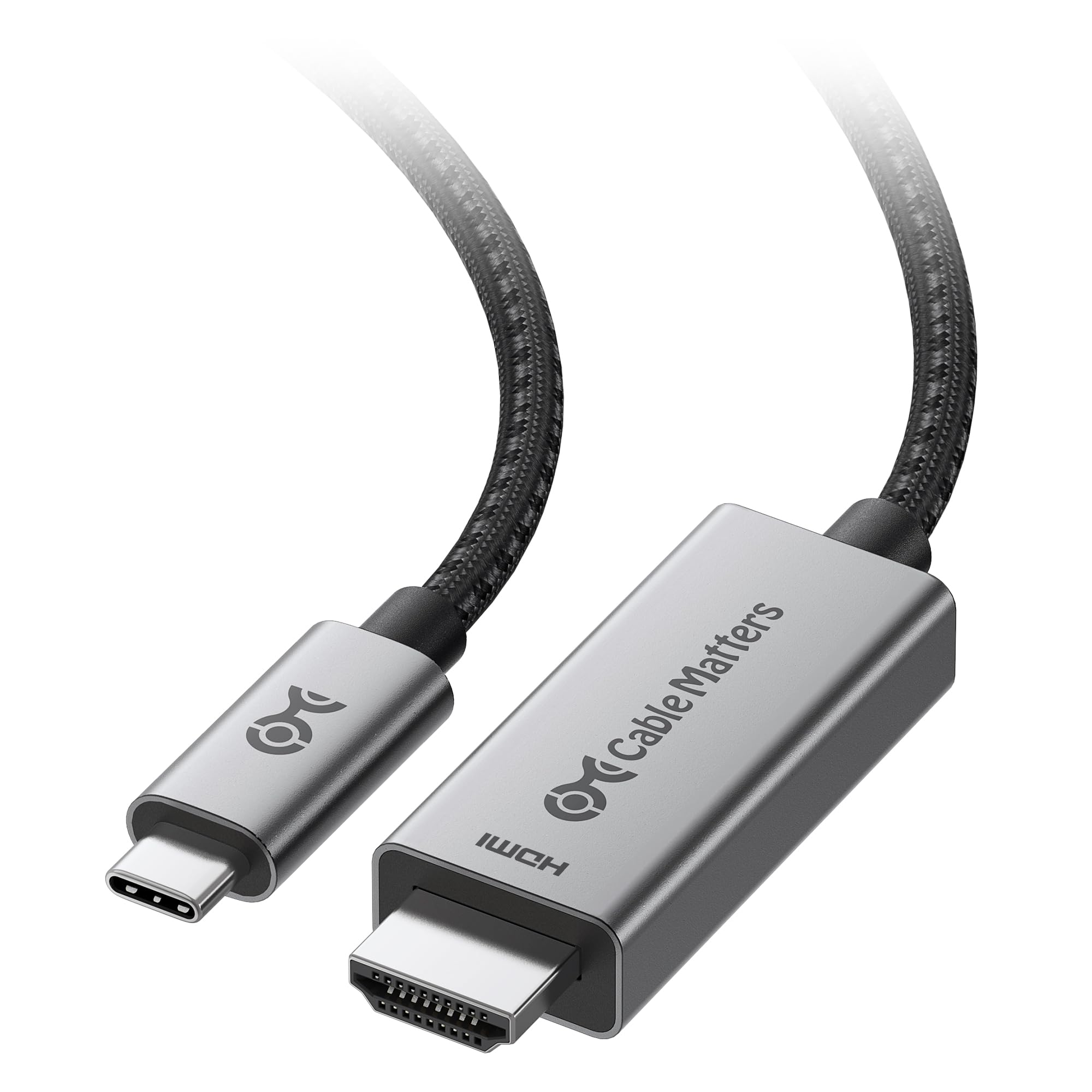 Cable Matters Cavo USB C a HDMI 2.1 unidirezionale da 48 Gbps 8K per macOS, Windows - 3 m, supporta 4K@240Hz/8K@60 Hz con HDR, cavo da Thunderbolt 4 a HDMI 2.1, compatibile con laptop Thunderbolt 7