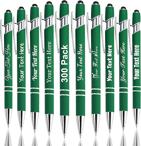 Miniatura 20 de Hasta 300 bolígrafos personalizados a granel con nombre personalizado con grabado gratis, puntas de lápiz capacitivo grabado, bolígrafo para Púrpura