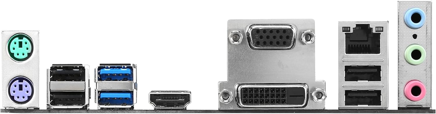 Rear I/O panel of the MSI Z97 PC Mate Motherboard