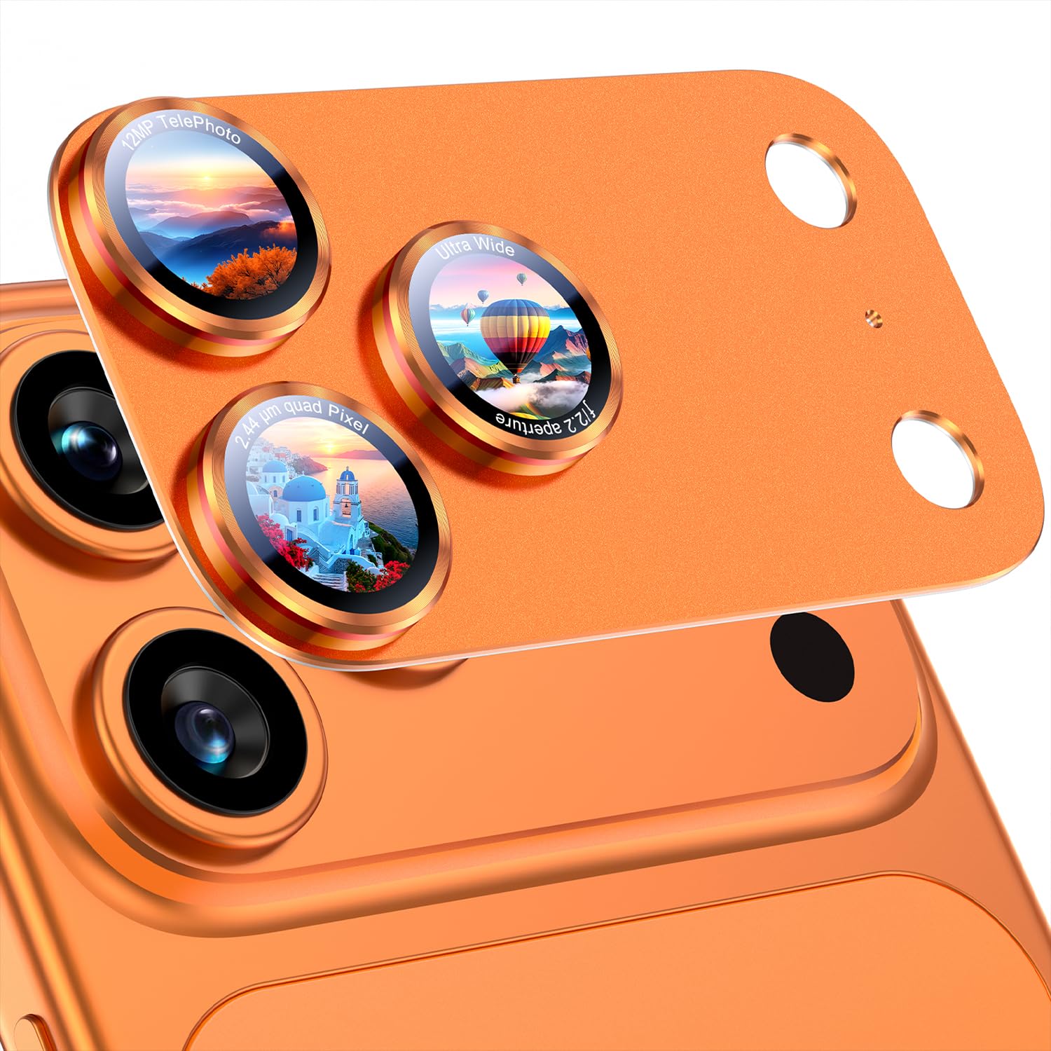 Uyiton for iPhone 17 Pro Camera Lens Protector, Metal Frame Glass Cover