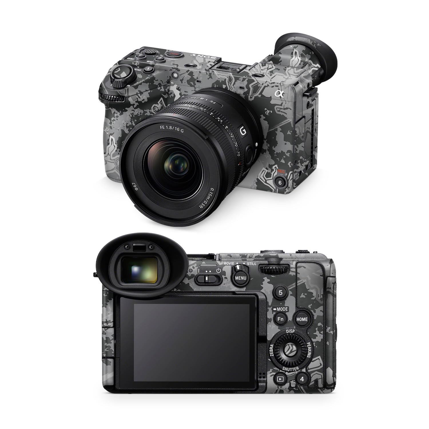 Camera Skin Compatible with Sony FX2 Digital Camera (2025) - Viper Urban - Premium 3M Vinyl Protective Wrap Decal Cover - Easy to Apply | Crafted in the USA by MightySkins