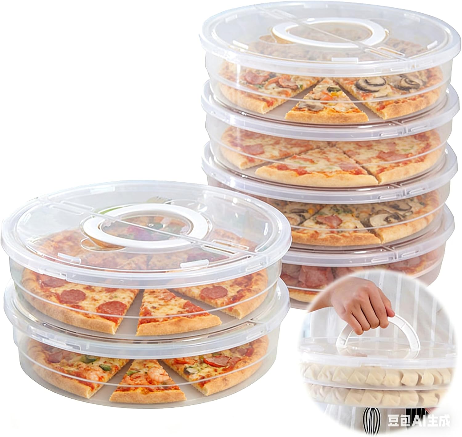 Stackable Pie Storage Containers Amazon.com: 12 Inch 2 Compartments Round Pie Carrier Pizza Box Storage ...