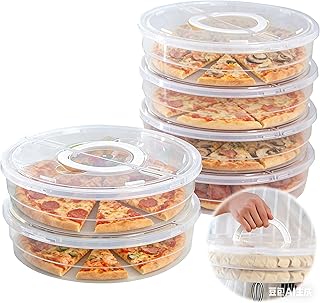 12 Inch 2 Compartments Round Pie Carrier Pizza Box Storage Container with Lid and Handles,Airtight Cover, BPA Free Container for Pies and Pastry Products