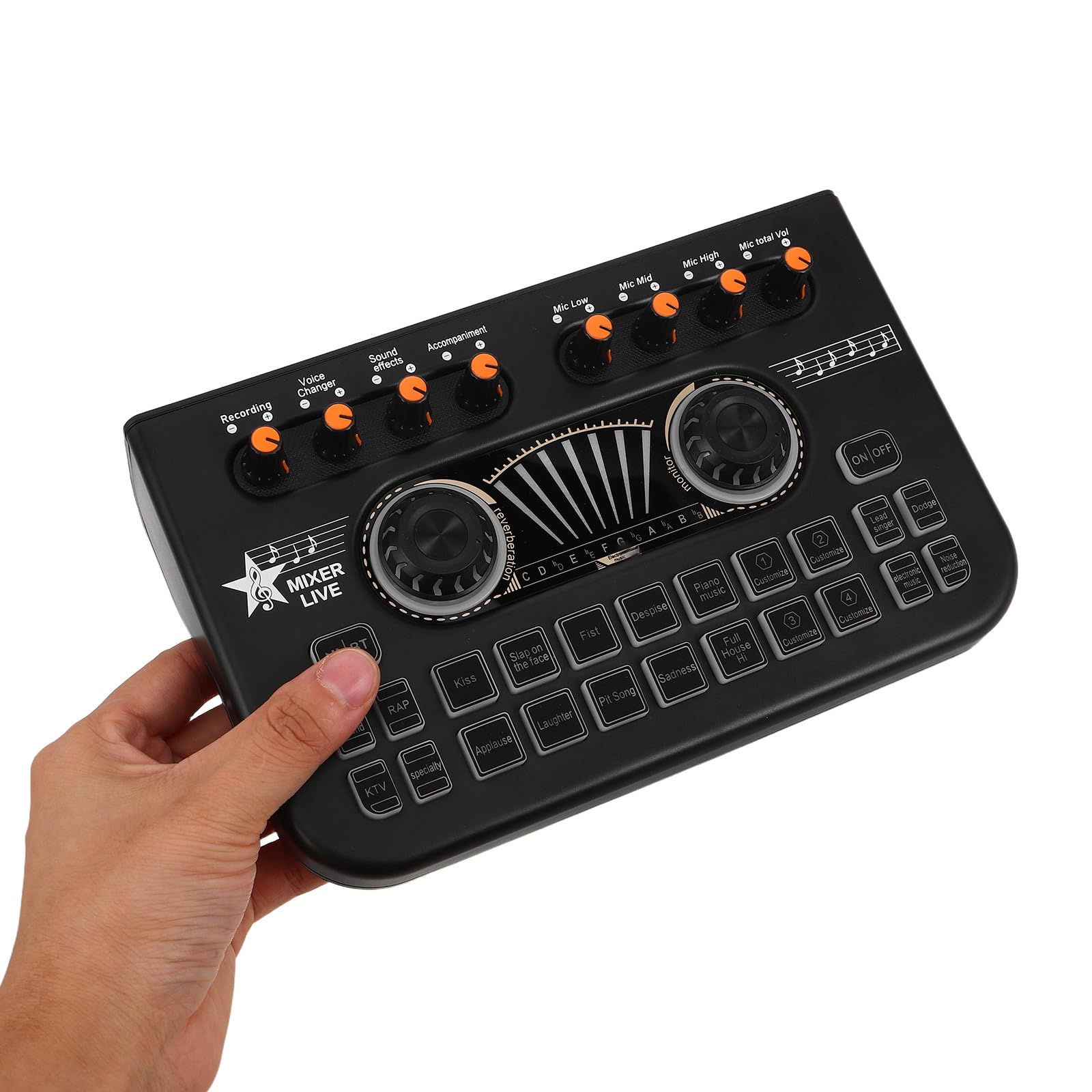 HEMOTON 1 zestaw X3 mikser audio do gier: karta dźwiękowa z wejściem mikrofonowym 3,5 mm, zmieniacz głosu, interfejs kontrolera DIY Studio do zestawu słuchawkowego, komputera, podcastu, telefonu,