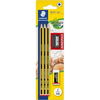 STAEDTLER Noris 120 Pencil Set - 3 Piece HB with Accessories