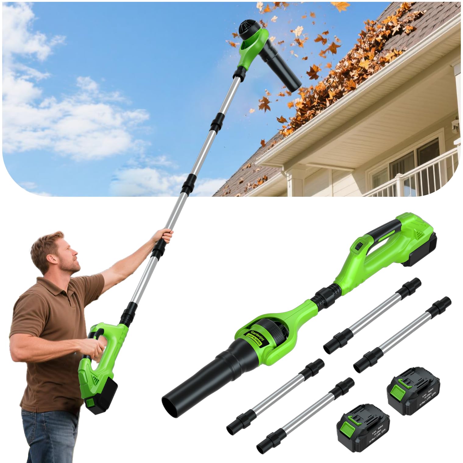 Locker.Ink | Spring Cleaning Made Easy: 20 Cordless Leaf Blowers You Need GardenJoy 21V Cordless Leaf Blower