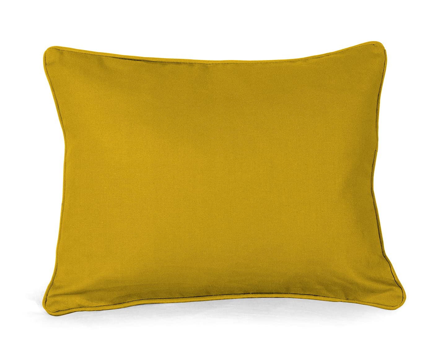Arlinens Mustard Oblong/Rectangular Cushion Pads With Free Cushion Cover Included Soft Bounce Back Scatters Hollow Fiber Filled Cushion Pads With 100% Cotton Cover For Sofa, Bed & Couch (12X18" (30X45cm), )