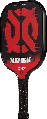 Miniatura 8 de Onix Mayhem Patented ThermoFused Technology Carbon Fiber Power Frame Polypropylene Honeycomb Core Performance Power and Control Pickleball Paddle
