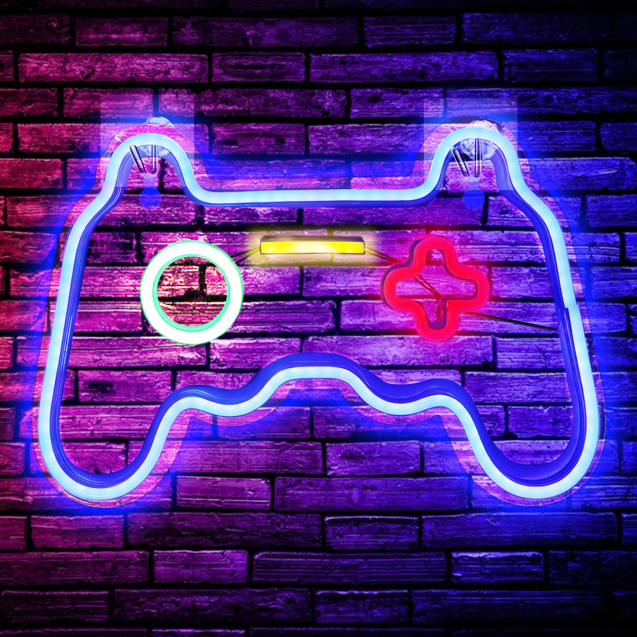 Game Neon Signs LED Neon Signs for Wall Decor 16''x 11'' Acrylic Board Neon Signs for Bedroom Game Room Decor Teen Boys Gamer Party Gaming Wall Decoration Gift Wall Signs