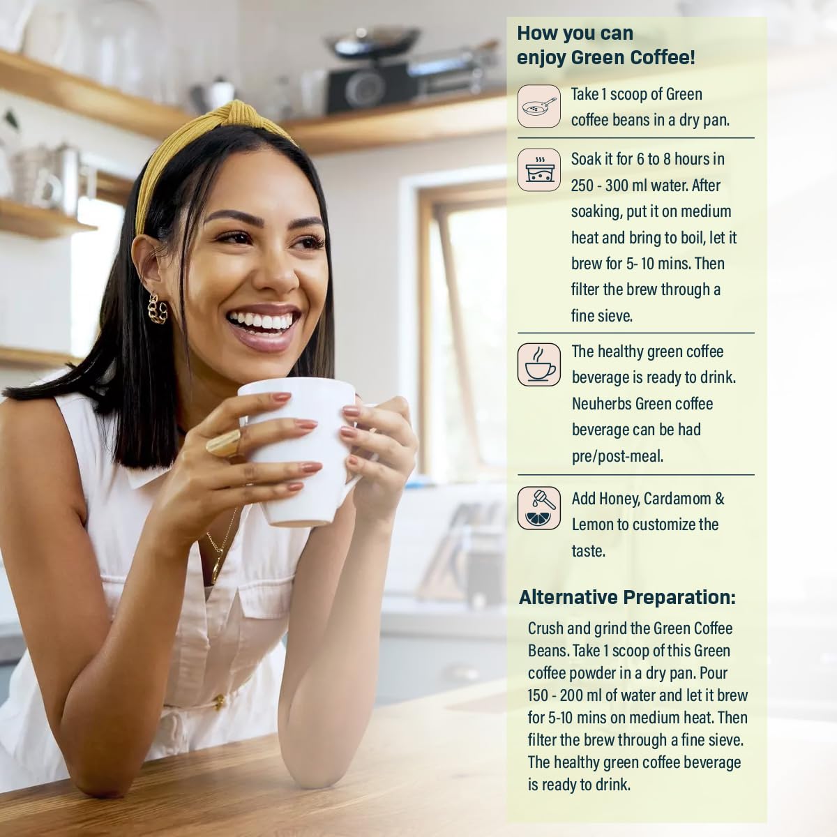 Buy Now Satviki Green Coffee Beans | 100G | Aaa Grade Arabica | Unro...