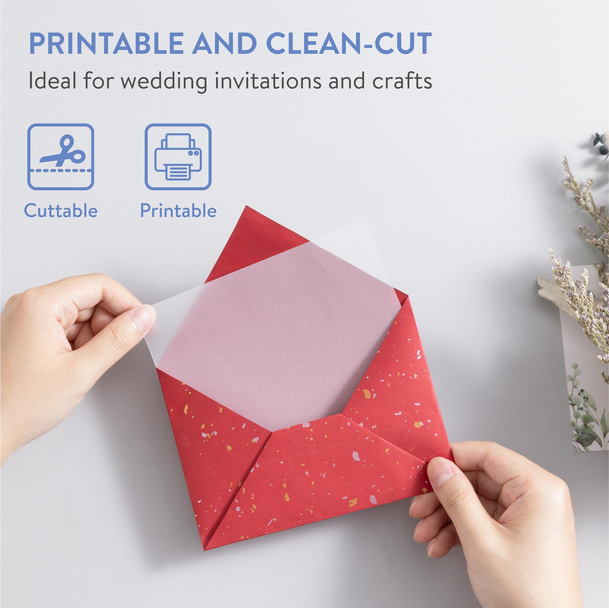 WINTEX Papier Calque Transparent A6 - Lot de 100 - Feuilles de Calque pour l'Impression Jet d'Encre - Papiers Transparents Design et Architecture